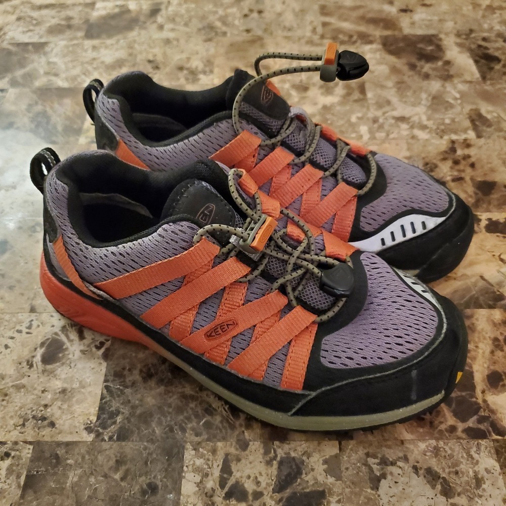 Keen youth sz 3 Versatrail outdoor shoes gray/orange athletic sneakers